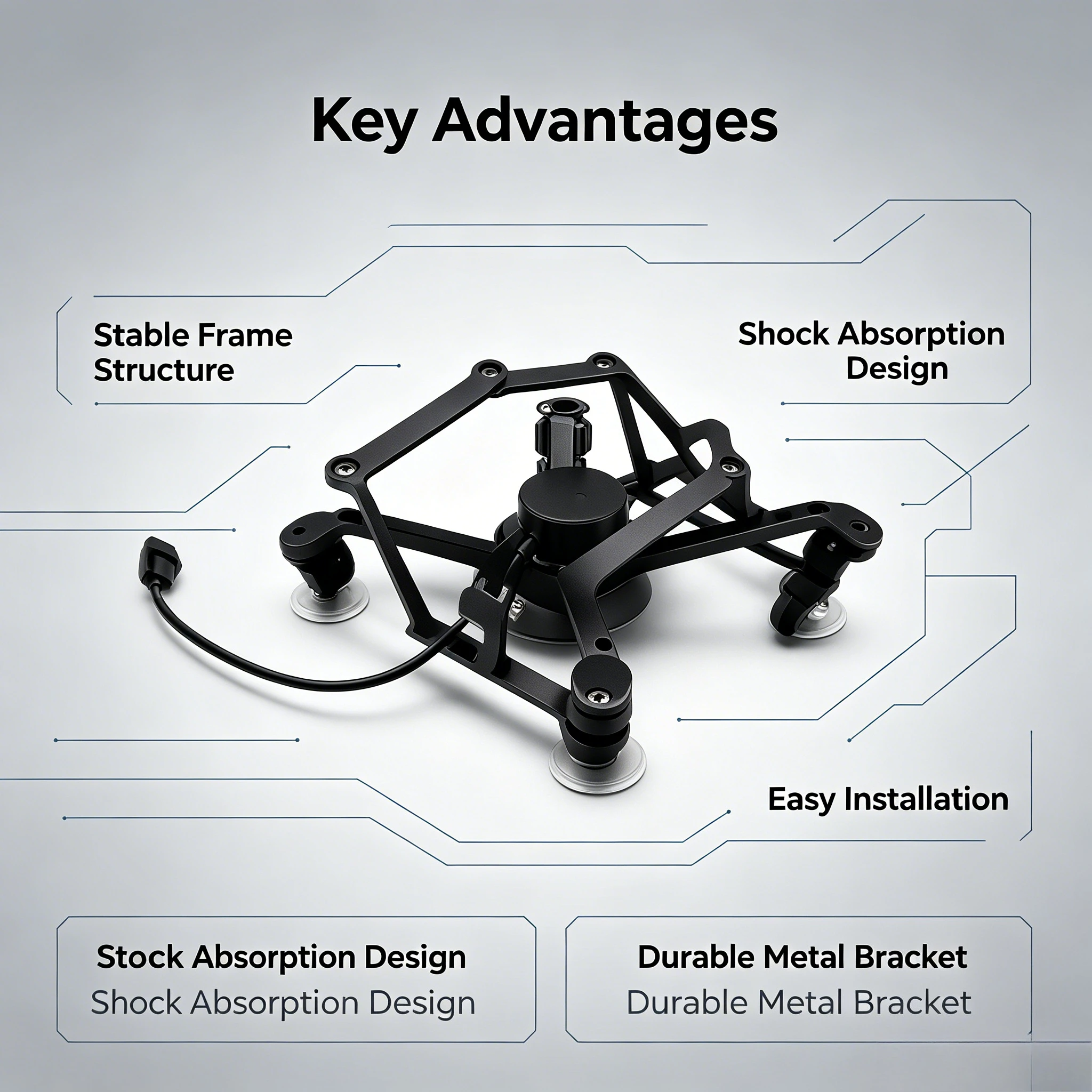 M350 RTK Single Three-axis Gimbal Assembly, Upper and Lower Mounting Brackets, Camera , Fixing Parts, Mounting Support Frame