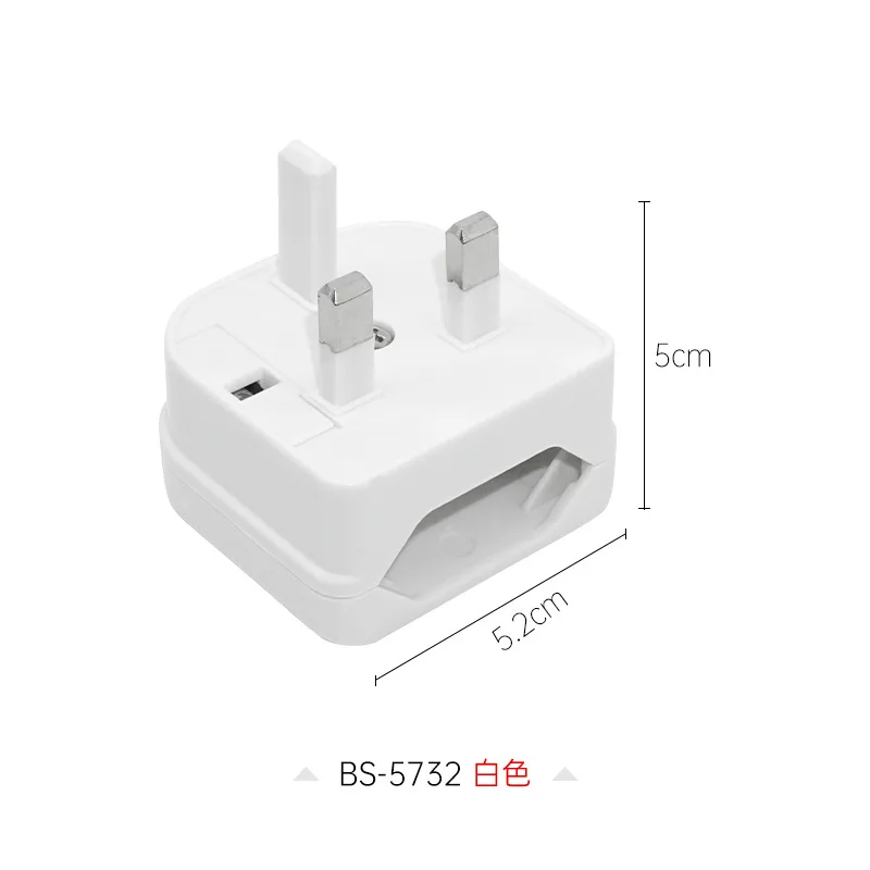 3X Euro 2 Pin To 3 Pin Converter Plug Adapter Black white