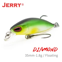 Jerry Diamond Trout Micro Wobbler Crank Fishing Lures Floating Ultralight Stream Area Rock 35mm 1.8g Artificial Bait