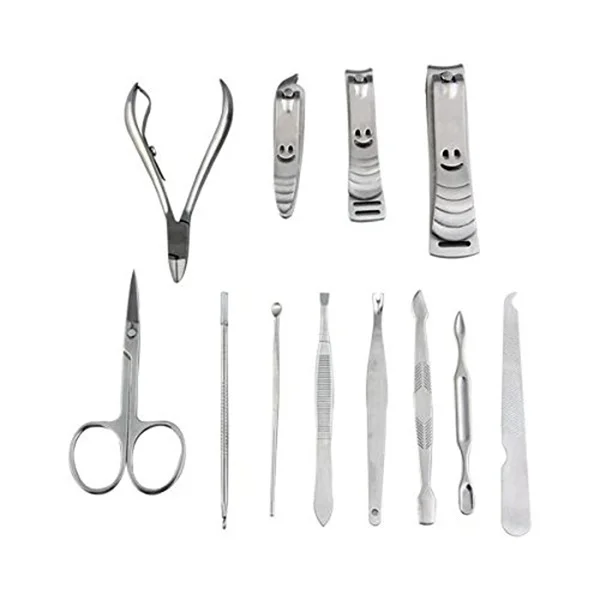 12Pcs Nail Clipper Manicure Pedicure Set Professional Stainless Steel Travel Nail Care Grooming Kit Manicure Kit