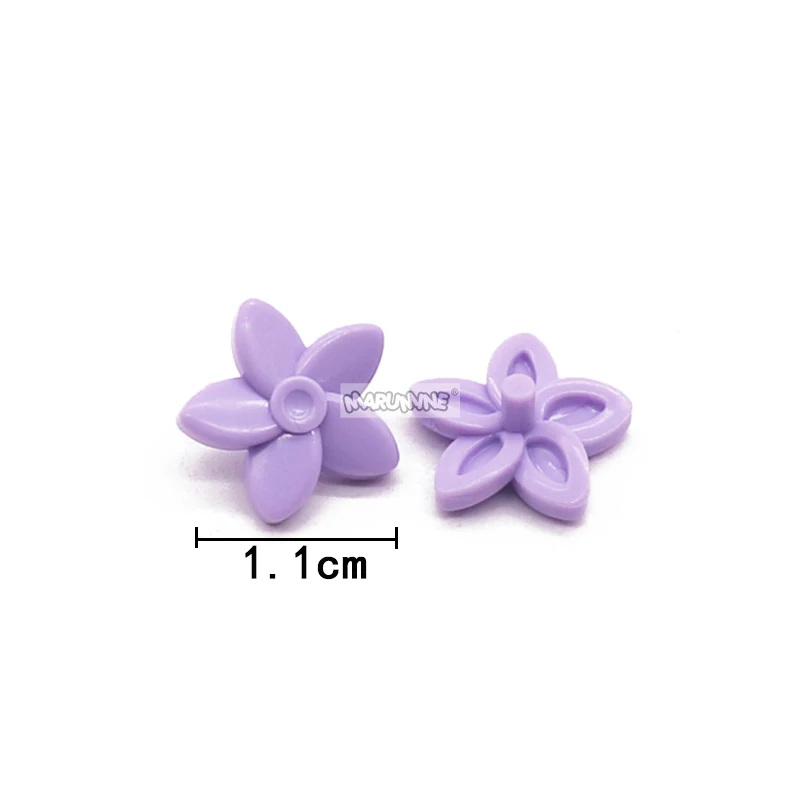 Marumine 50PCS MOC Friend Blocks Accessories Flower 18853 Compatible Building Blocks Mini Person Hair Decoration Assembled Parts