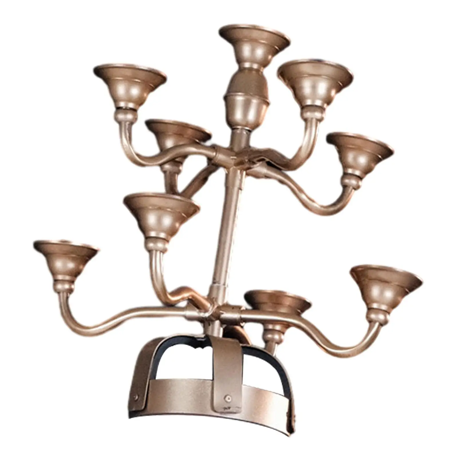 Portavelas de montaje en cabeza, accesorio de escenario de fibra de poliéster ajustable, candelabro elegante para espectáculo de vestidos de danza del vientre