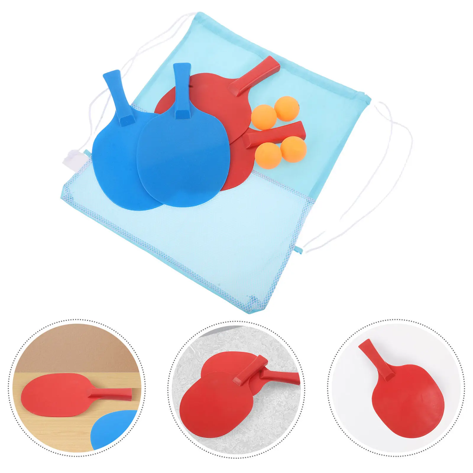 

1Set Table Tennis Paddle Set Sturdy Thickened Lightweight Ergonomic for Beginner Training Hand Eye