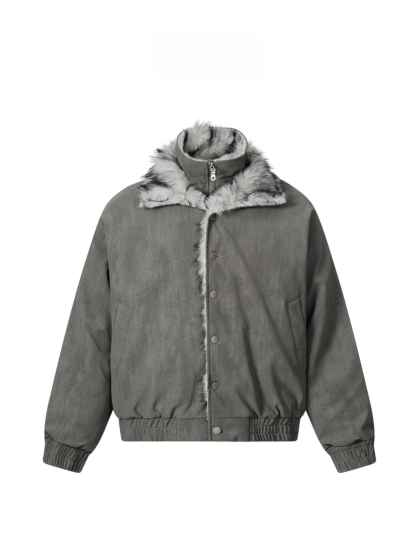 American Retro Thiened Wolf Fur Jaet ort Wide Mountain Eagle Coat Eco Friendly Cotton Jaet Women's Faion Outer...