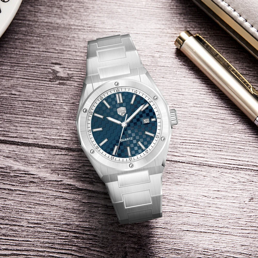 2025 Nuovo Rollstimi Design Orologi da uomo Orologio al quarzo di lusso da uomo Acciaio inossidabile Cristallo di zaffiro Orologio da polso impermeabile 100M