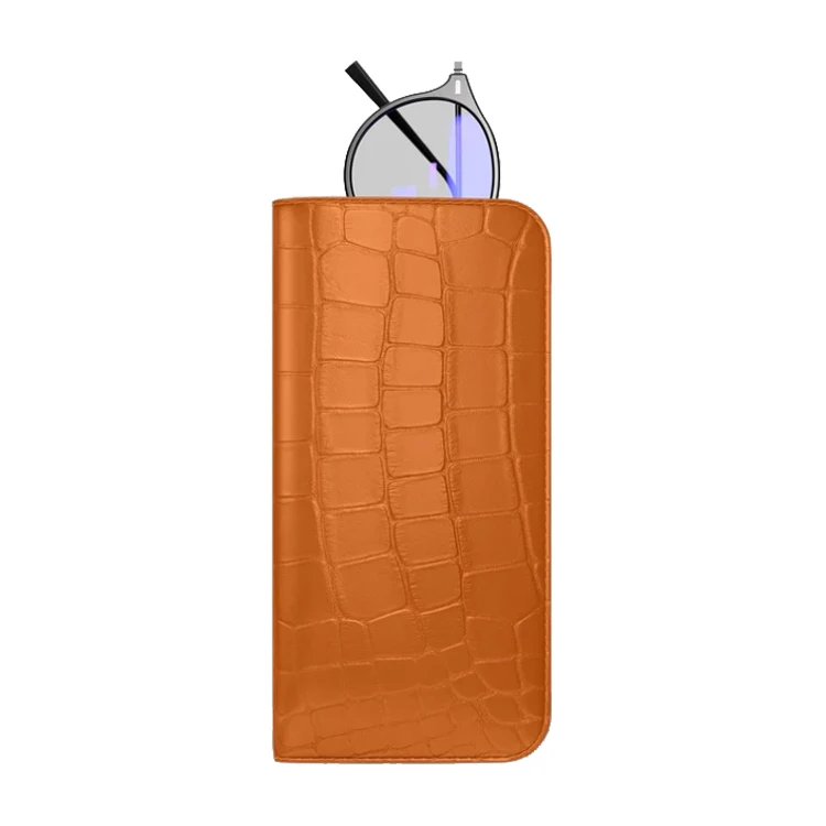 Designer Luxury Quality Fully Handmade Exotic Genuine crocodile Leather Skin Wallet Sunglasses case