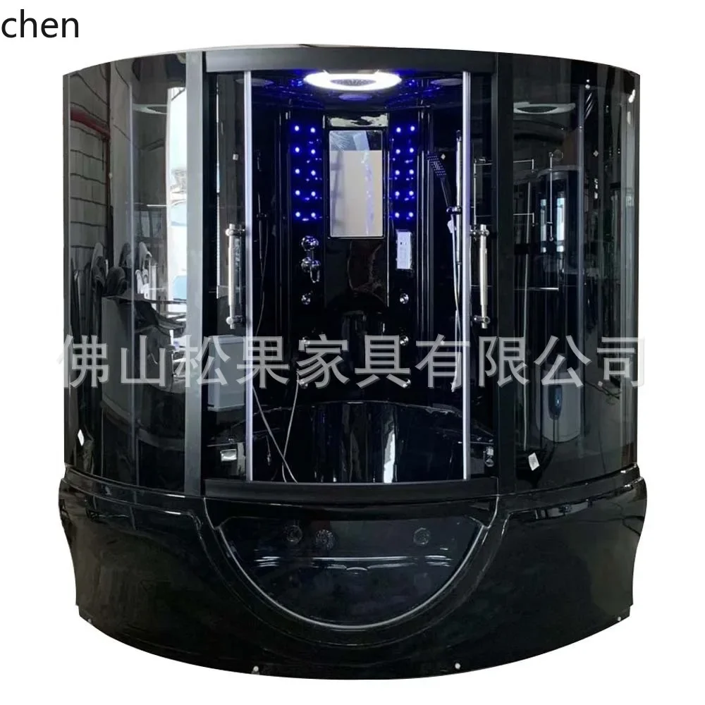 Z31- Triangular Arc Integrated Shower Room, All-in-One Household Wet and Dry Bathroom, Glass Fan-Shaped