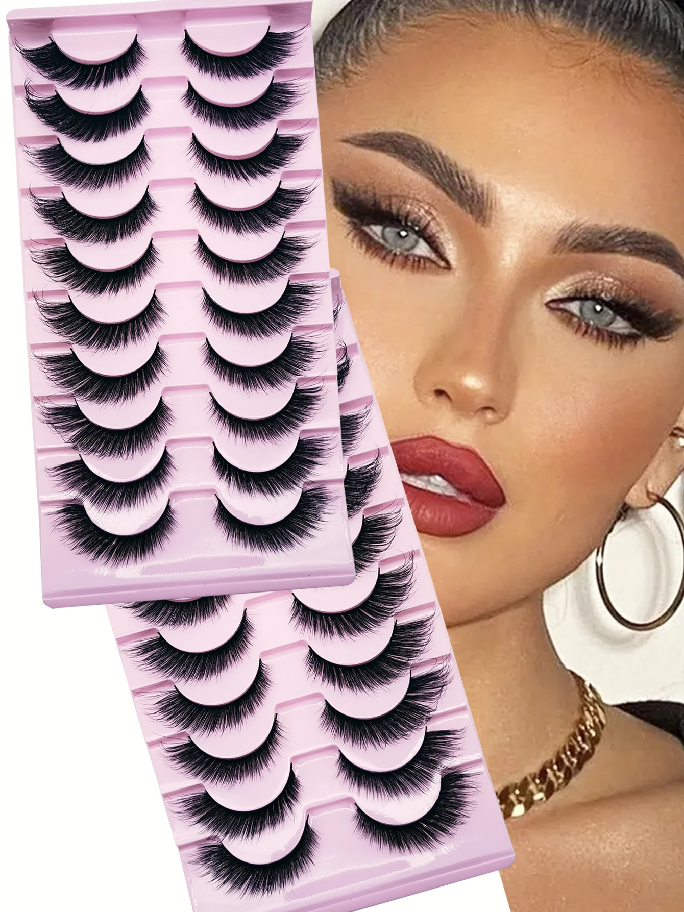 10 paia di extension per coda di mango da 0,63 pollici Ciglia finte angelo soffici Aspetto naturale e bello