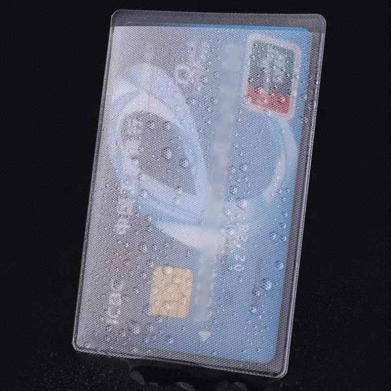 Visible Waterproof PVC Protective Case Unisex Frosted Antimagnetic Card Cover Bank Bus Working ID Credit Card Holder 10pcs/set