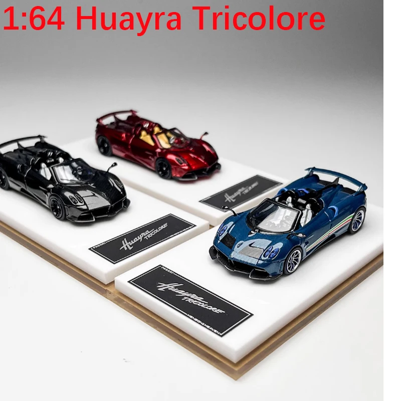 

Литая под давлением оригинальная модель из сплава Huayra Tricolore в масштабе 1:64, имитация украшения, хобби, сувениры, коллекция подарков, статический дисплей