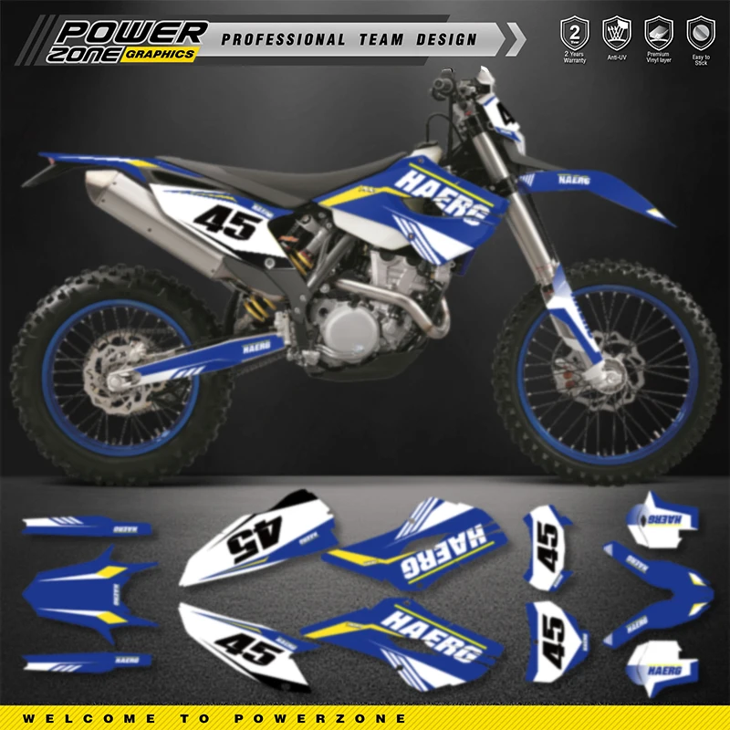 PowerZone Custom Team Graphics Backgrounds Decals Stickers Kit For HUSABERG 2013-2014 FE 390 450 570-TE250 300 -FX450-FS570 01