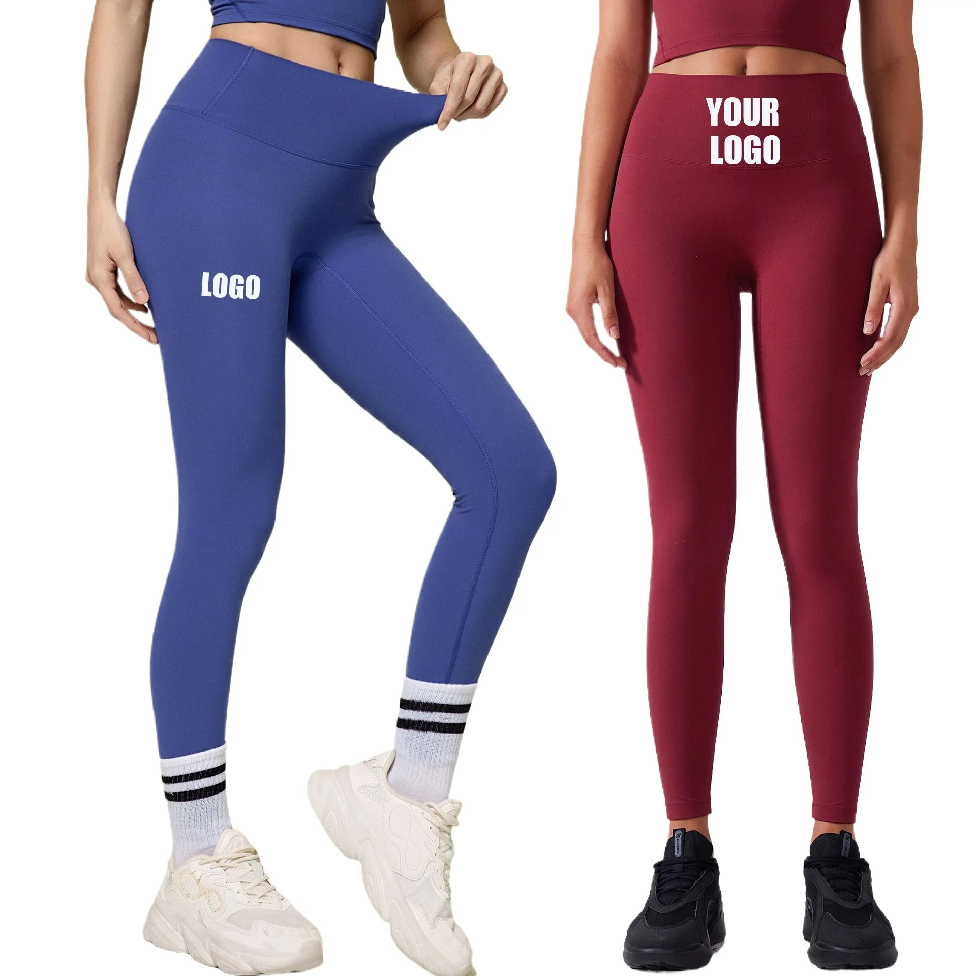 Personalized LOGO Custom Women's 39-Color XXS-XL Yoga Pants Hip Lifting High Waist Running Fitness Thin Yoga Pants
