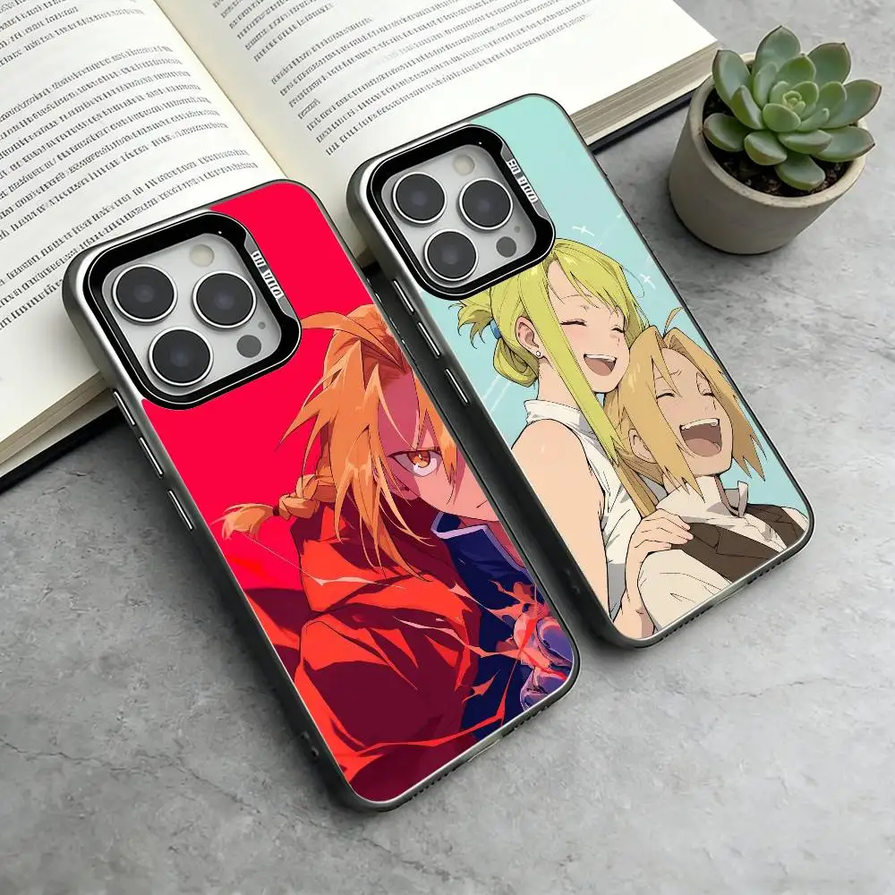 

F-Fullmetal Alchemist Brotherhood Phone Case For iPhone 17,16,15,14,13,12,11 Plus,Pro Max,XS,Colorful Silver Black Cover