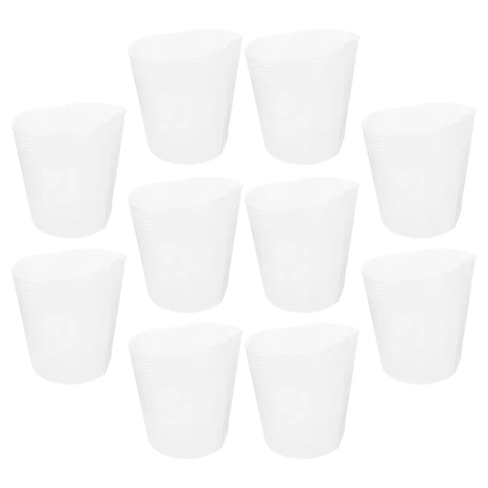 

10Pcs Flower Pot Liners Clear Plastic Rectangular Transparent for Root Monitoring Breathable Garden Reusable Indoor