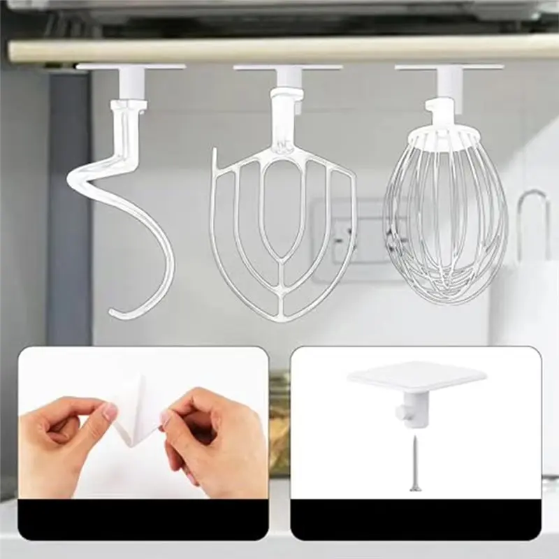 A74E-Suitable For Kitchenaid Mixer Chef Machine Hook Vertical Accessory Bracket Universal Kitchen Accessories Storage Hook