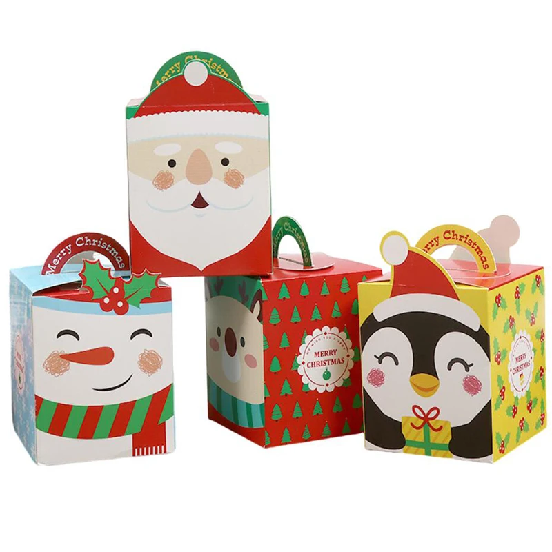 10/20PCS Christmas Advent Calendar Paper Candy Box Xmas Decor Gift Packaging Box Navidad Natal Noel Kids New Year Party Supplies