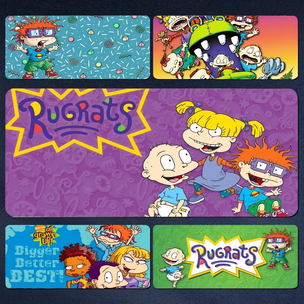 Cartoon R-Rugrats Mousepad Large Gaming Mouse Pad LockEdge Thickened Computer Keyboard Table Desk Mat