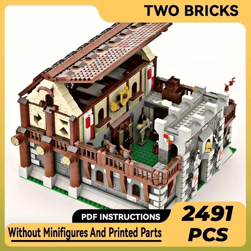 

Military Game Fortress Model Moc Building Bricks Castle Barrack Technology Modular Blocks Gifts Christmas Toys DIY Sets Assembly