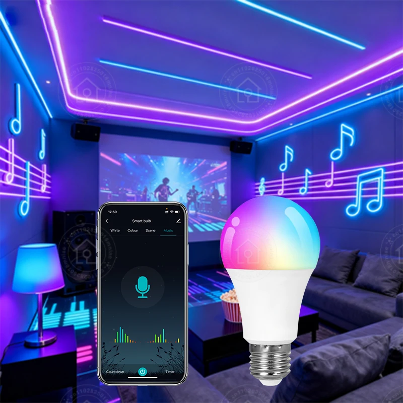 CozyLife RGB E27 9W Wifi الذكية يعتم ضوء لمبة الموقت التحكم الصوتي دعم SmartThings أليكسا جوجل مساعد التحكم المجموعة