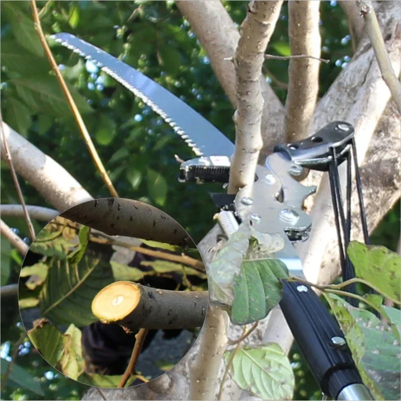 24 ft Long reach tree pruners with telescopic pole for manual handle pruning scissors garden tools