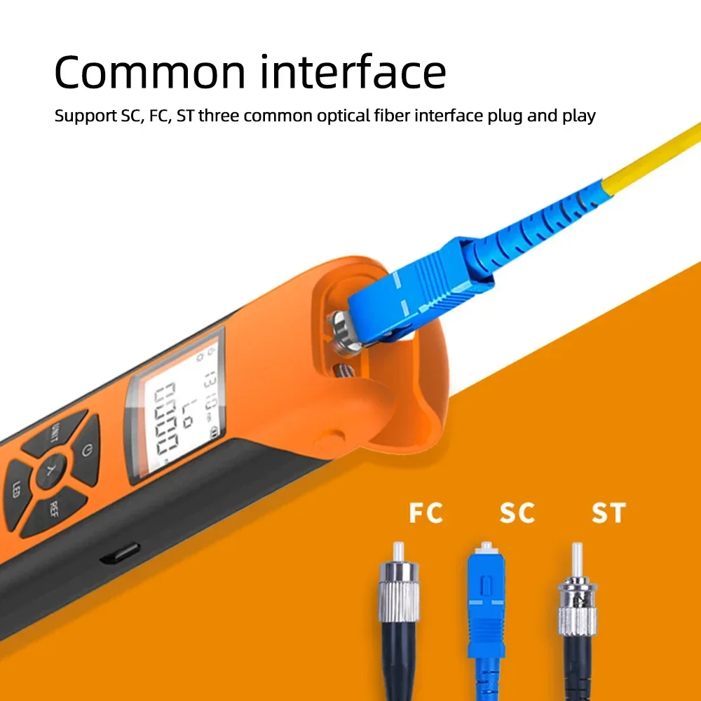 G10 Optical Power Meter High Precision Rechargeable Battery FTTH Fiber Optic Power Meter with Flash Light OPM FC/SC/ST
