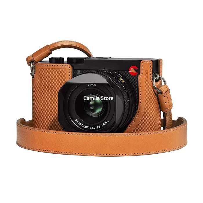 革製の写真撮影ケース牛革の革製カメラケースleica-q2-q2m用の素材ベースシェル