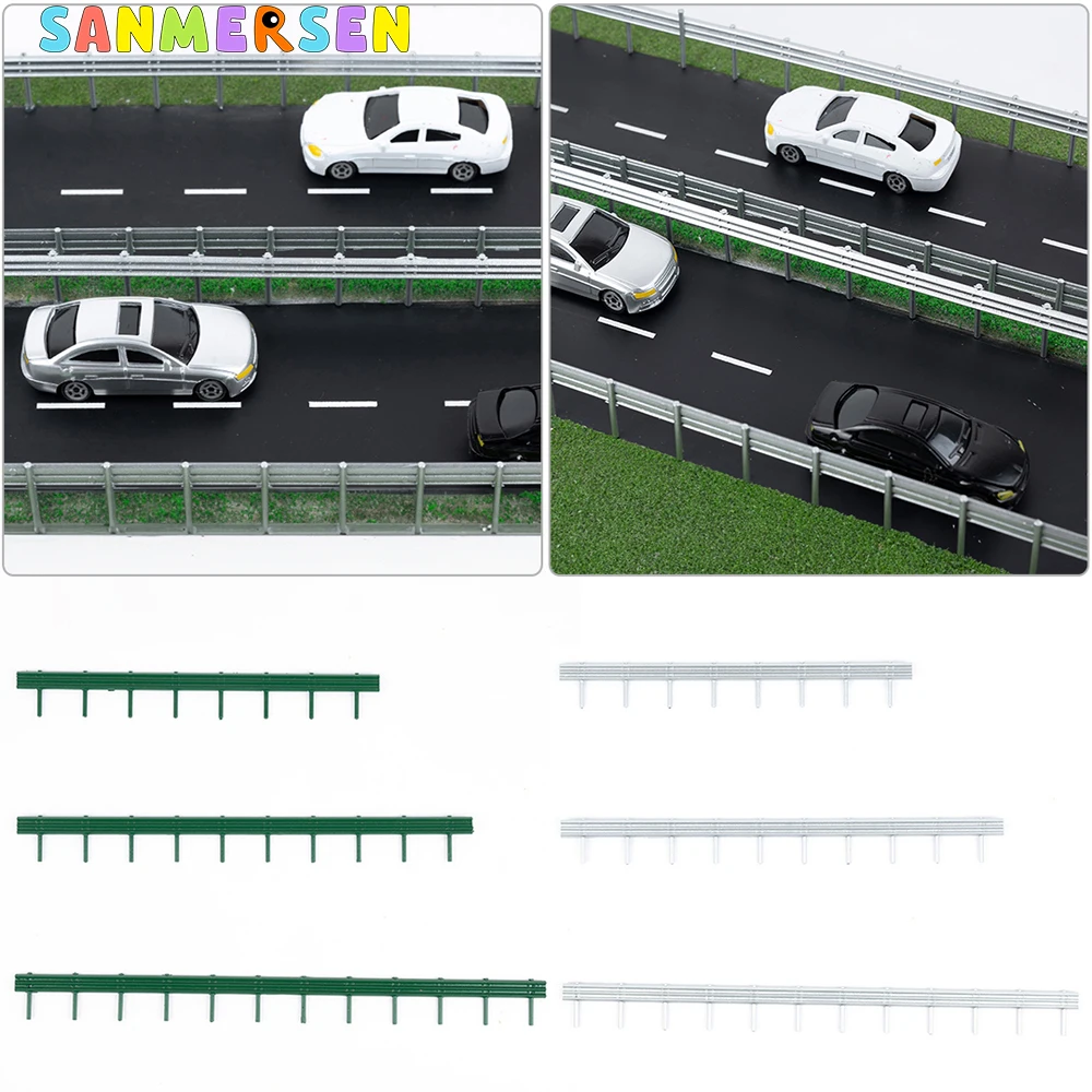 Barandilla de aislamiento de carretera de calle, modelo de valla en miniatura, barrera de carretera, valla de carretera, escenas de barandilla, modelo DIY, ferrocarril y trenes