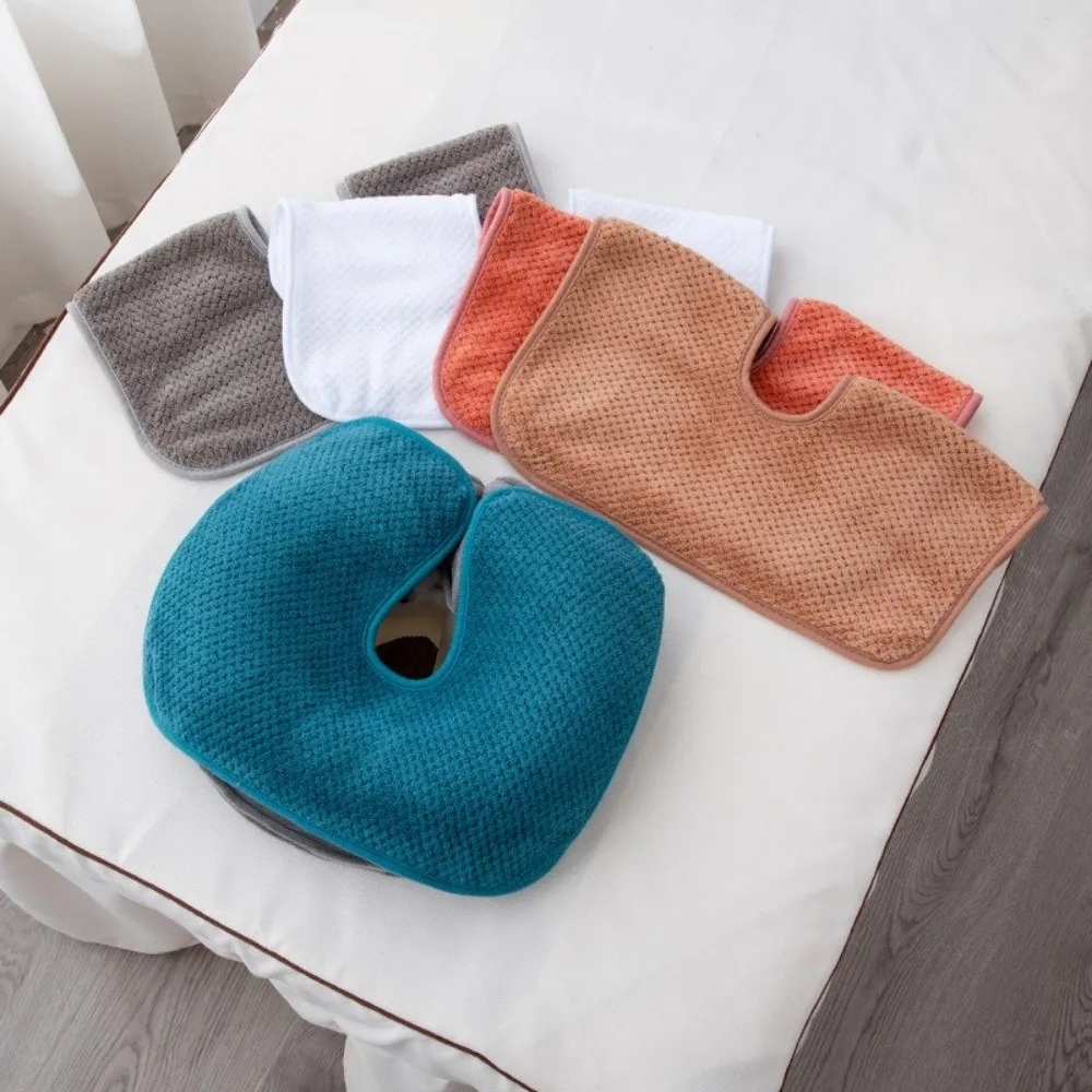 New Thickened Head Pad Towels U-Shaped Facial Care Supplies Facial Pillow Covers Coral Fleece Headrest Cushion Massage