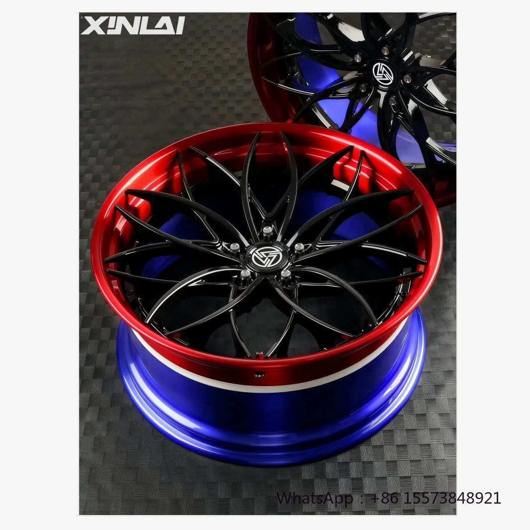 

New Custom Deep Dish Lip Forged Multi-rim 3-piece Wheel 5X112 20 22 Inch Aluminum Alloy Racing Car Wheels