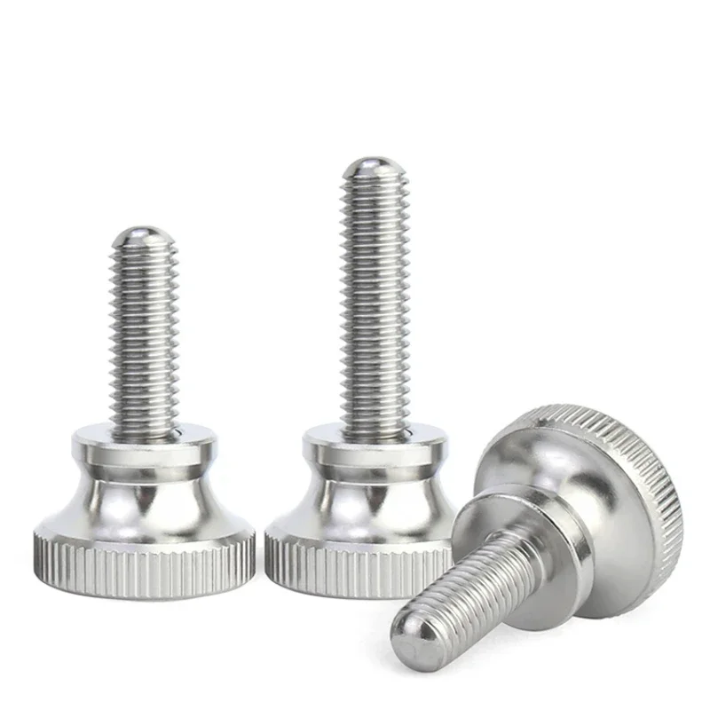 M2 M2.5 M3 M4 M5 M6 M8 M10 304 Stainless Steel Knurl High Step Head Hand Tighten Thumb Screw Adjust Bolt