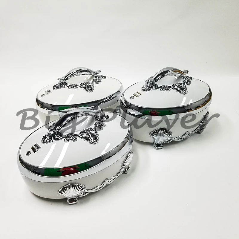 

3Pcs/set 4 L / 5 L / 6L Lunch Box Plastic Thermal Container Food Warmer Ramadan Party Preservation Storage Family Wedding
