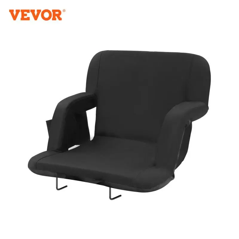 VEVOR Stadium Seat with Back Support Wide Bleacher Seat Backs Folding Padded Cushion Stadium Chair Portable Reclining Chairs