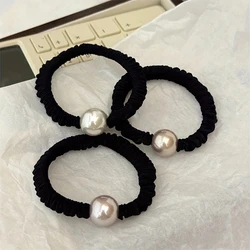 3pcs/set Pearl Skinny Scrunchies Soft Imitation Silk Hair Tie Rubber Bands Elastic Hair Band Sweet Women Hair Accessories