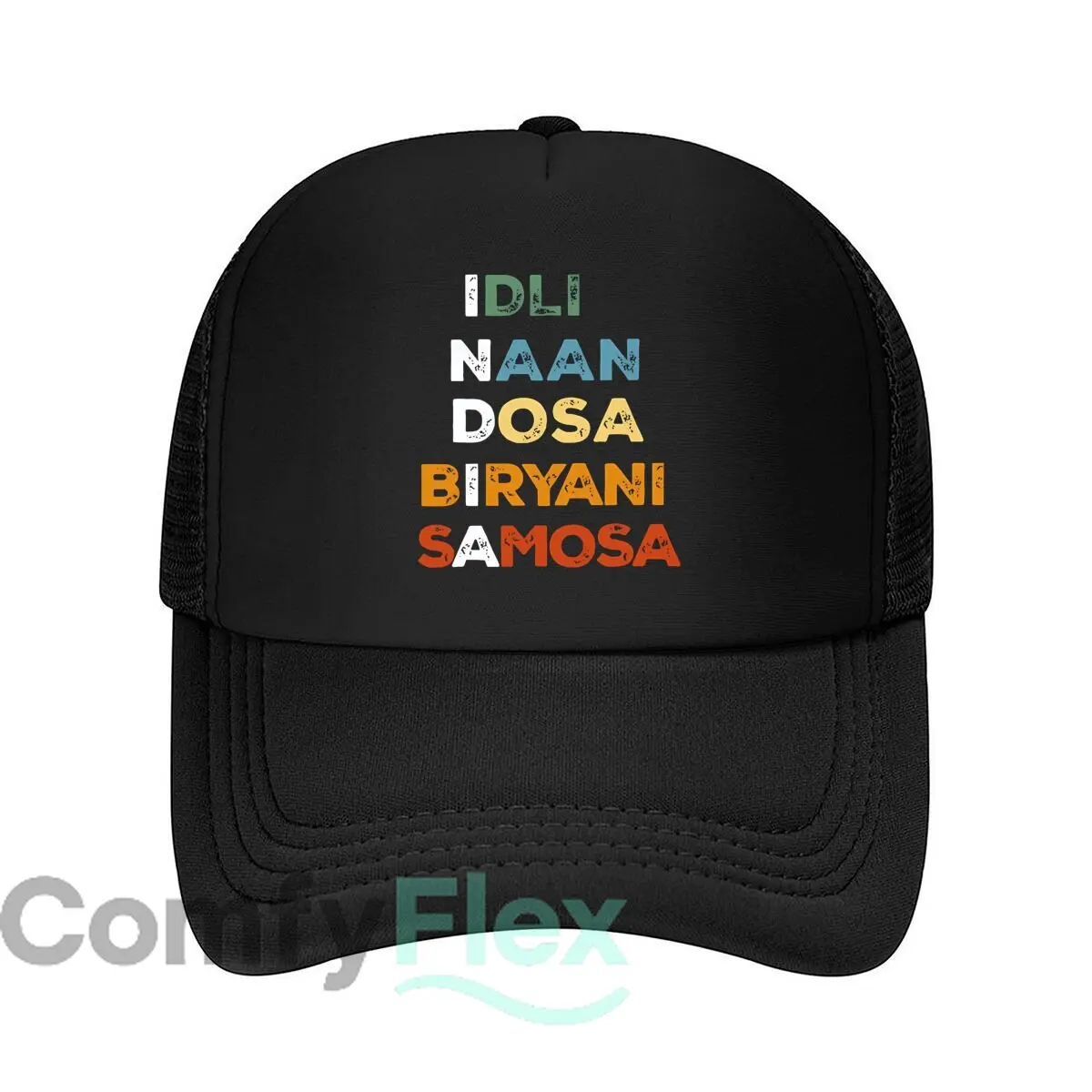 DLI NAAN DOSA BIRYANI SAMOSA Mesh Baseball Cap Hip Hop