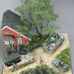 3D Puzzle Unassembled Kit Hobby DIY Crafts Building Wooden Ruins European Architecture Model Kit 1:35 Scale War Scene Diorama