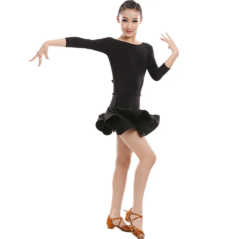 Theeper Girls' Latin Dance Attire—Children's practice and competition outfits,new Spring/Summer collection For Performances