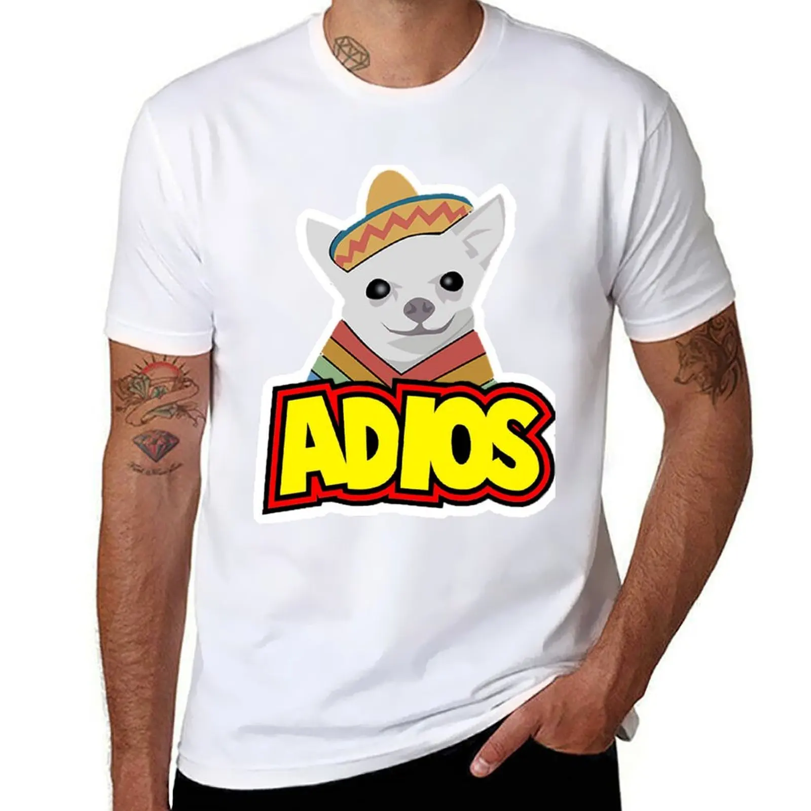 

Футболка Adios, аниме, футболки для мужчин, дизайнерская футболка
