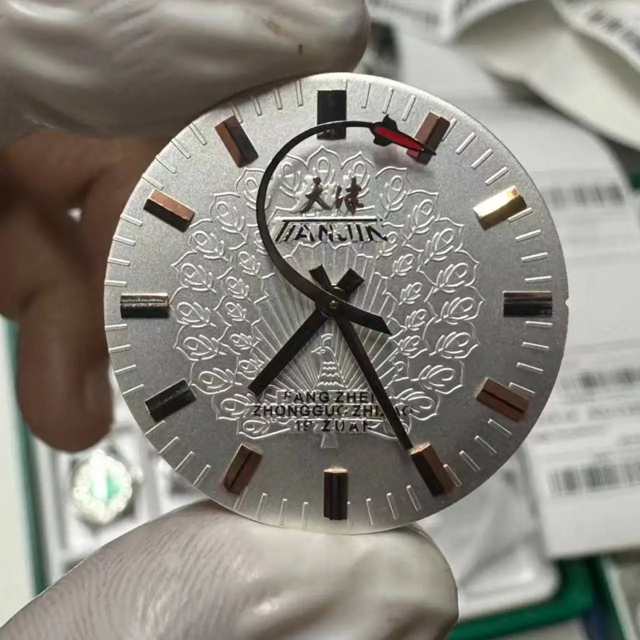 29.2mm dial 7120 Hands compatible with 36mm Shanghai case, 7120 manual-winding movement