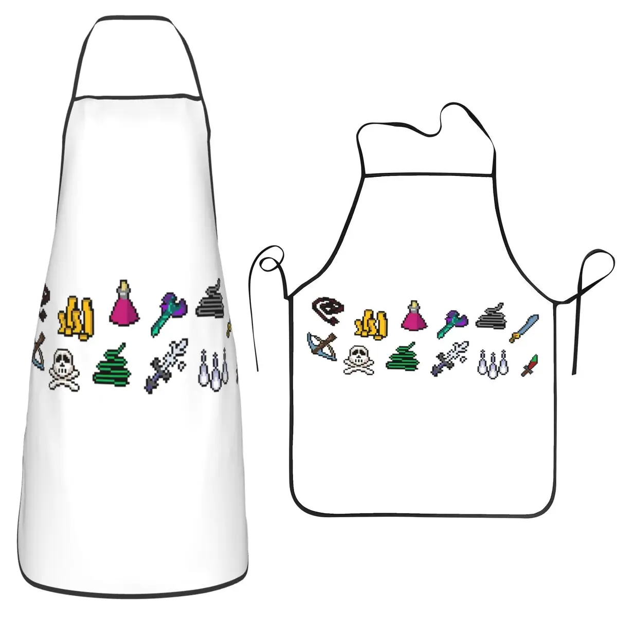 Delantales para jugador de paisaje de la vieja escuela, delantales para Chef, cocina, Tablier, babero impermeable, delantal de limpieza de Cocina