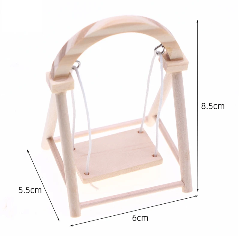 1:12 Swing Chair Toy Dollhouse Miniature Furniture Swing Chair DIY Garden Play Scene House Layout Children’s Toy