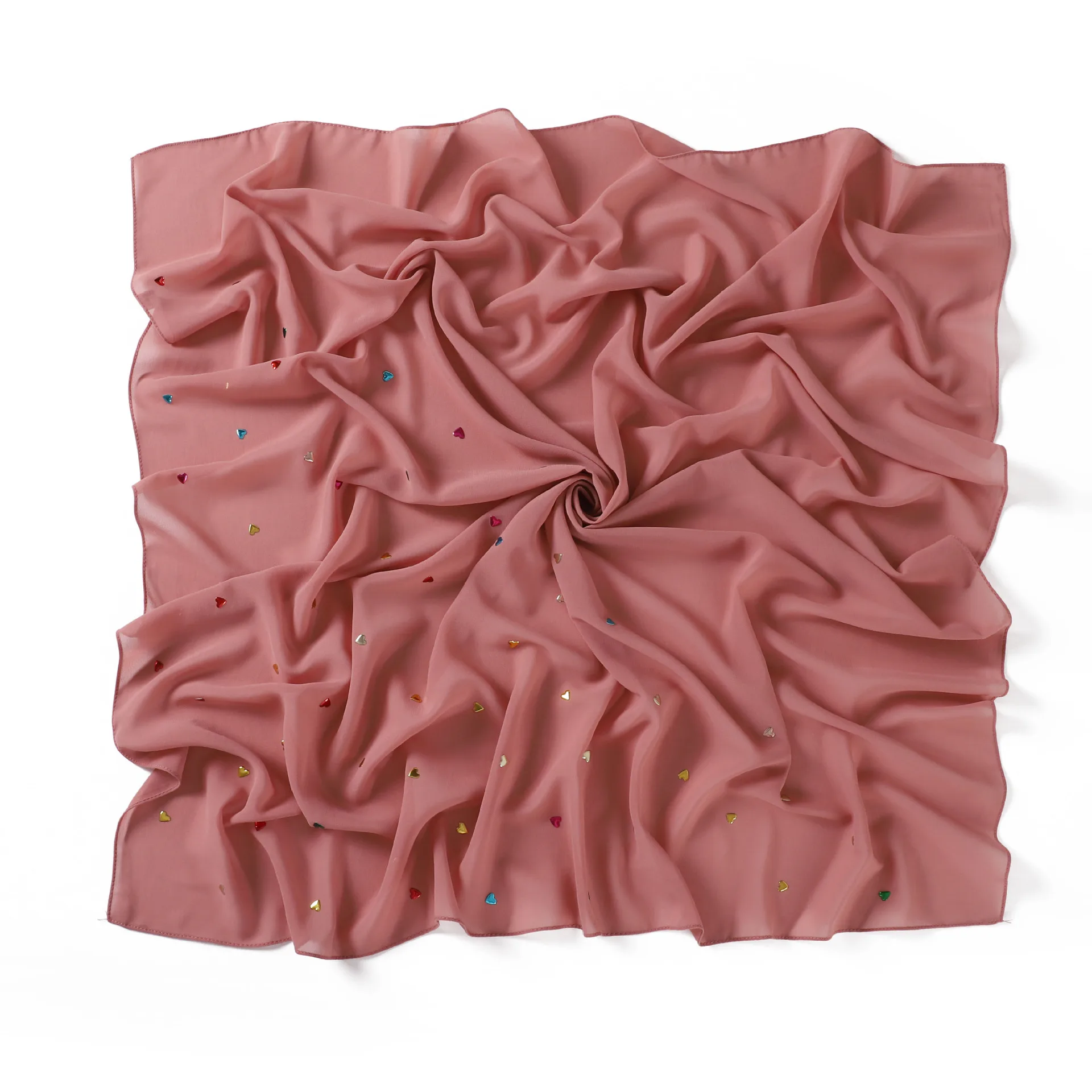 

90*90 см новый жемчужный шифоновый квадратный шарф, шали из бисера, женский мусульманский хиджаб, платок, банданы, повязка на голову, платок, Turbante Mujer