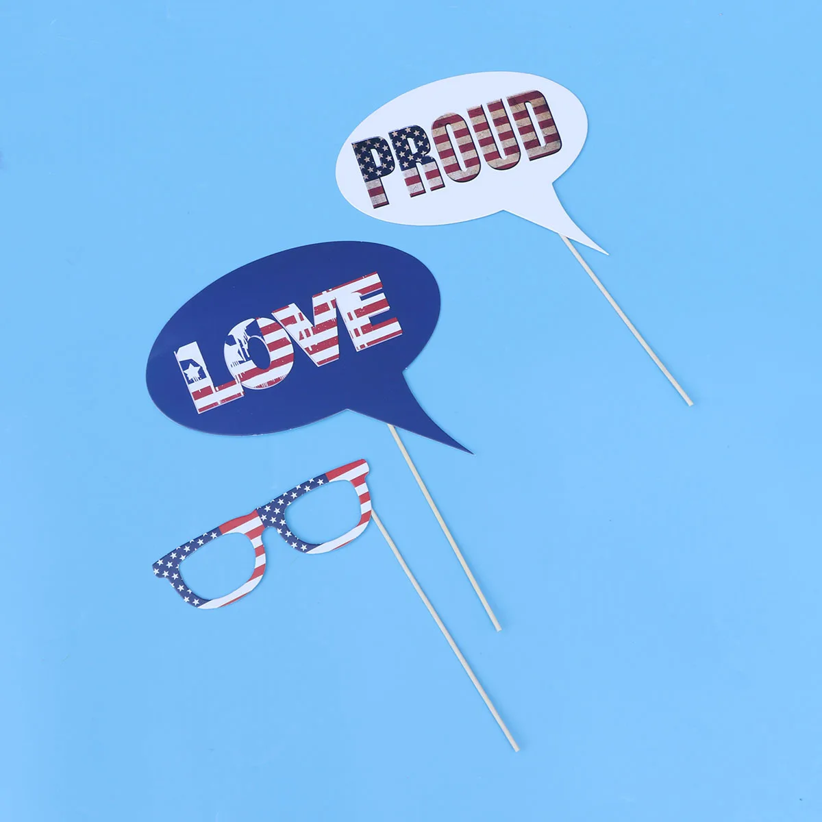 

24Pcs Photo Booth Props Handheld America Independence Day Party Selfie Props Patriotic Photo Accessories Party Decorating Favors