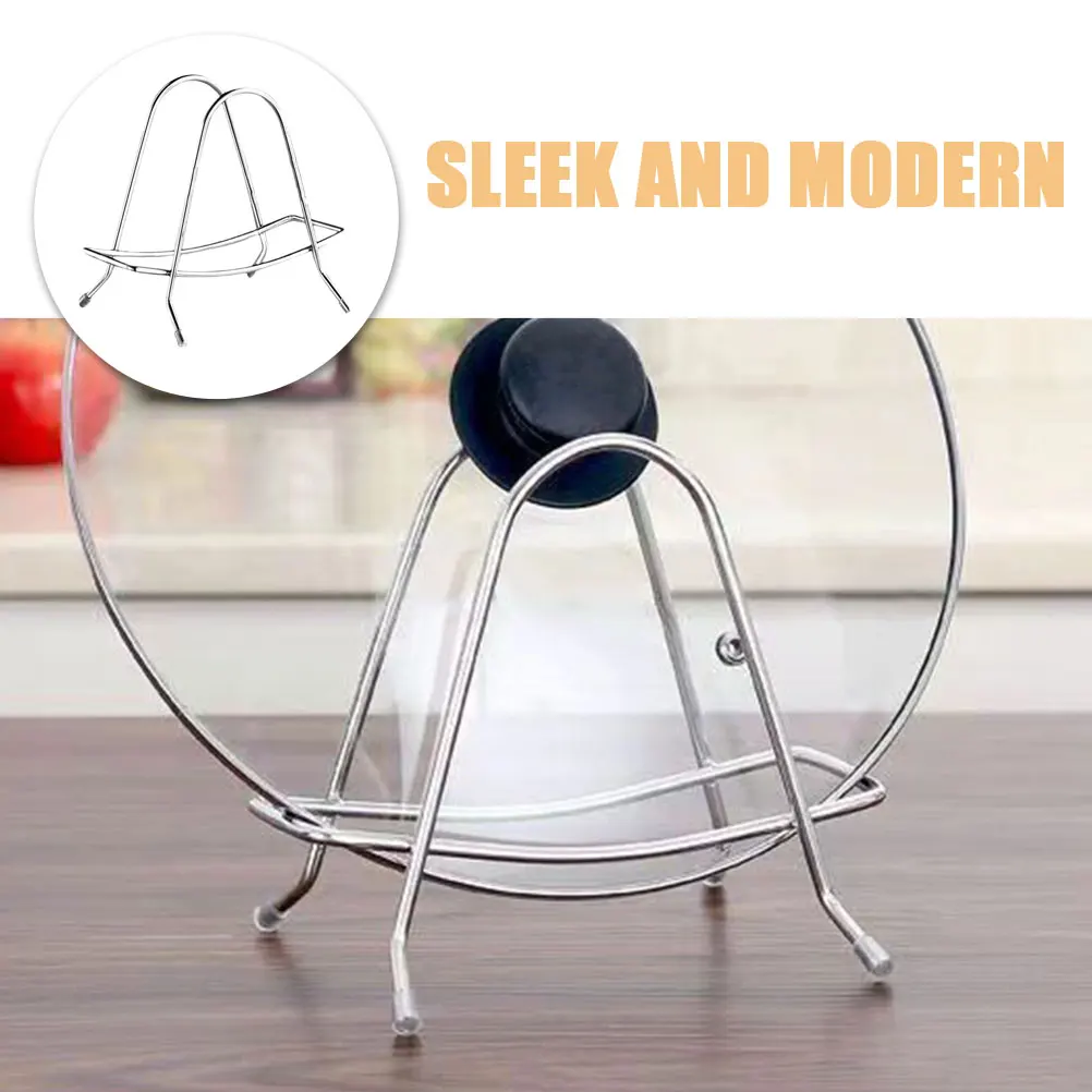 

2pcs Stainless Steel Cutting Board Holder Pot Lid Organizer Stand Under Cabinet Storage Kitchen Pantry Metal Chopping