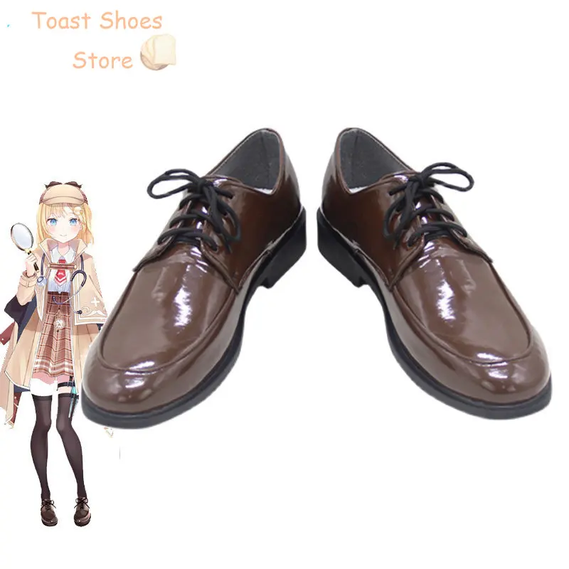 Watson Amelia Cosplay Schuhe Vtuber Cosplay Prop Pu Lederschuhe Halloween Party Stiefel Kostüm Requisite