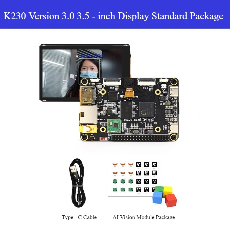NONE CanMV K230 Entwicklungsboard, visuelles Erkennungsmodul, Kamera AI Rapid Development Board Künstliche Intelligenz 7