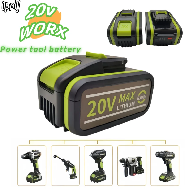 Used for WORX WA3551 20V 12Ah cordless power tool battery WA3572 WA3553 WX390 WX176 WX178 WU268 lithium-ion power tool battery