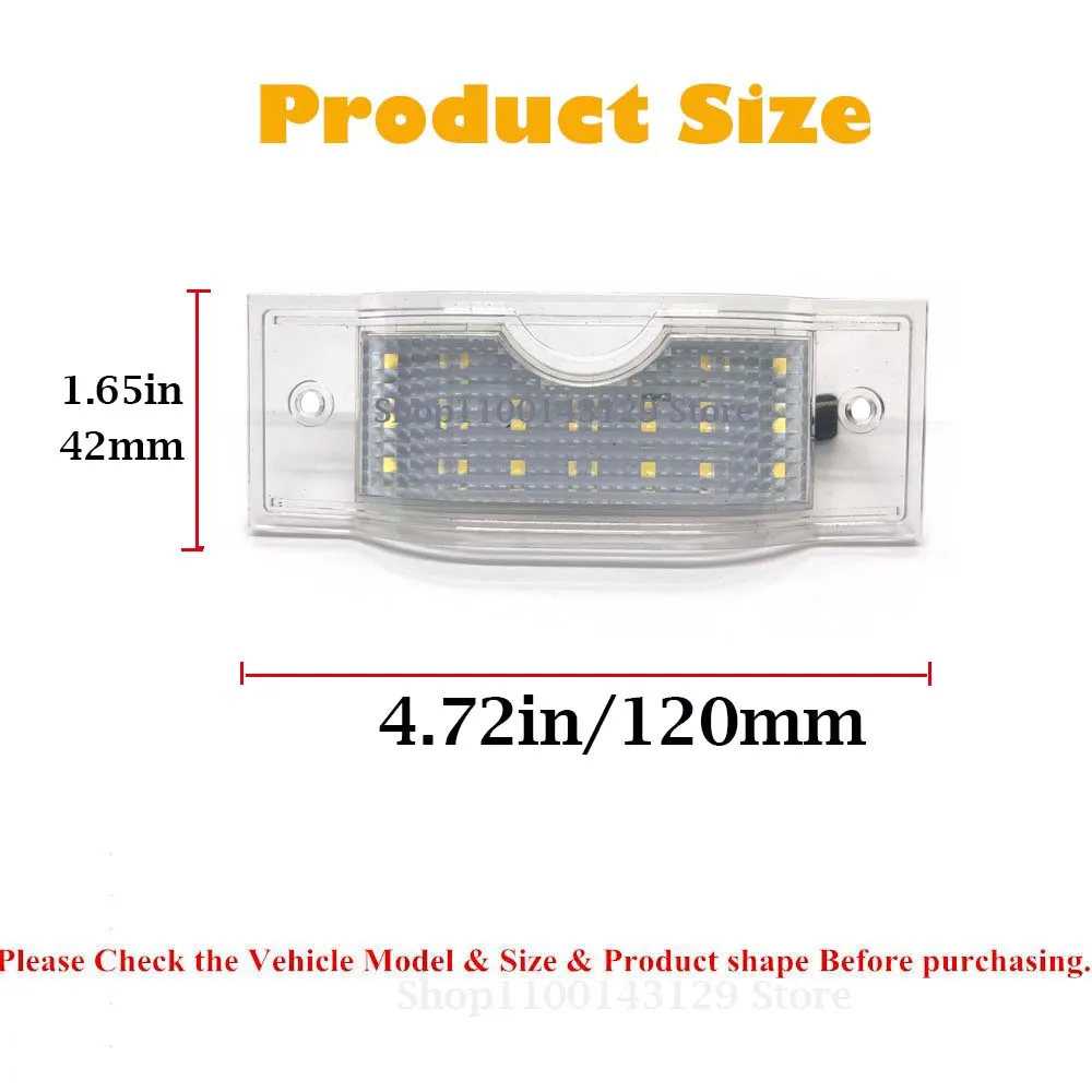 2001-2014 Renault trarenault II III Opel Vauxhall Vivaro A/B Nissan Primastar NV300 Fiat için Led lisans numarası plaka işık lambası