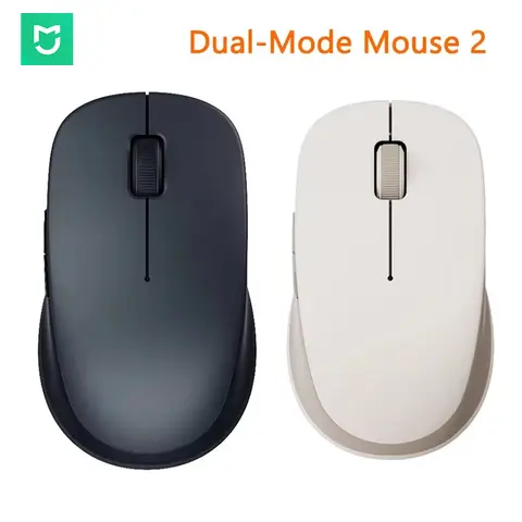 Original MIJIA Wireless Bluetooth Dual-Mode Mouse 2 1200DPI Comfort Curve 2.4G Optical Mute Laptop Notebook Office Game Portable