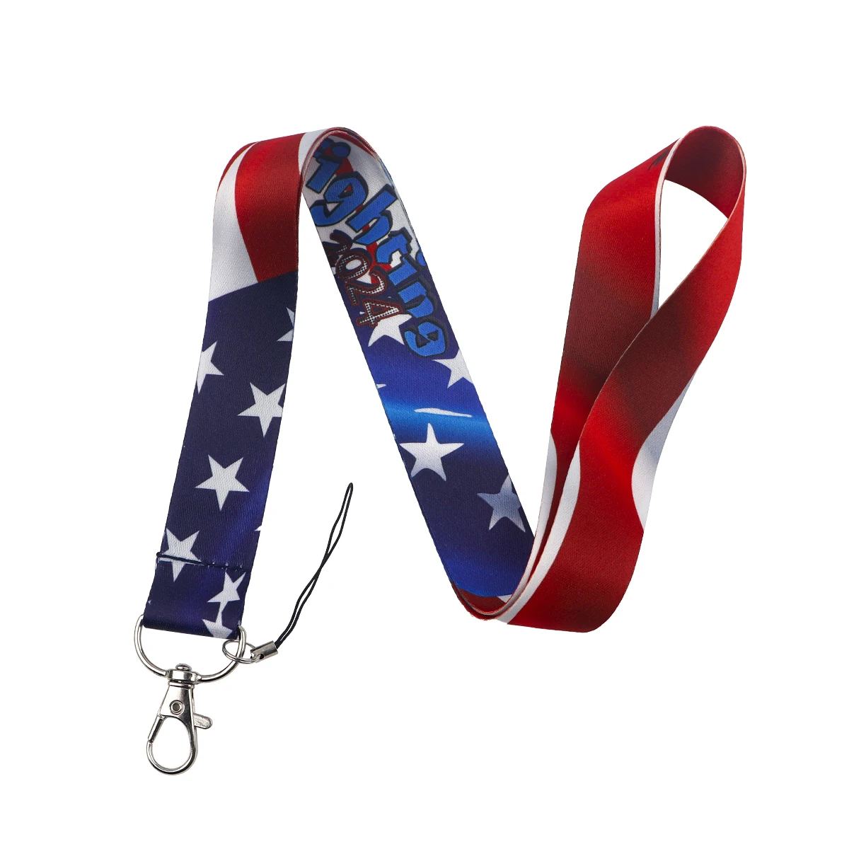 American Flag Lanyards for Keys ID Card Gym Phone Straps USB Badge Holder DIY Hang Rope Neck Straps Keychain Anti-lost Lanyard