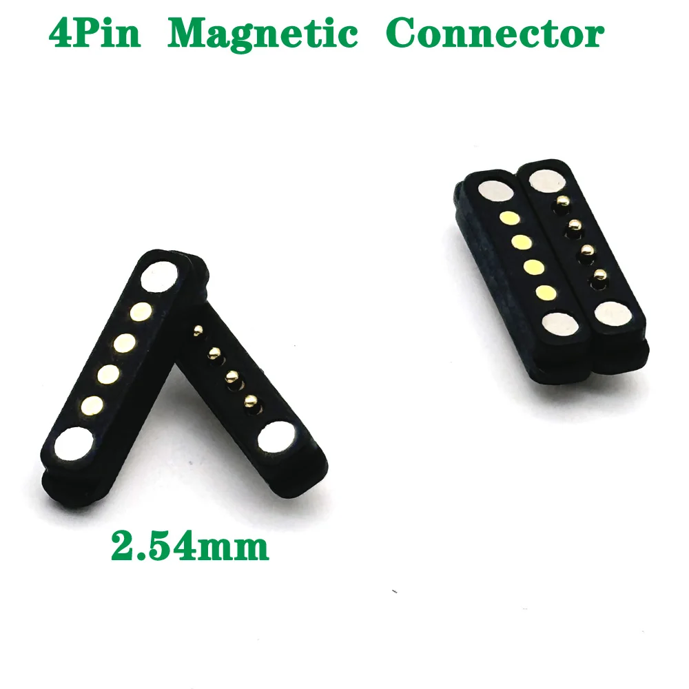 

1Pair 1A Waterproof Magnetic Pogo Pin Connector 4 Pole Male Female 2.8mm/2.5mm Spring Load DC Power Socket 4Pin